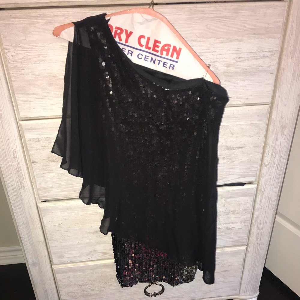Black Sequin Dress
